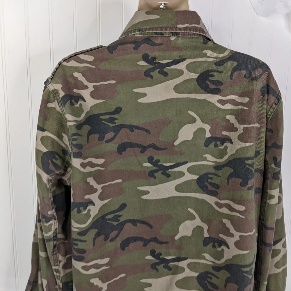 TOPSHOP Camo Field Utility Jacket Sz 4 - Picture 7 of 13